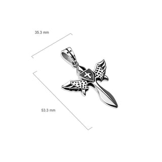 Sword Cross Wing Silver