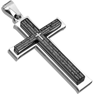 Cross Our Father Silver Black