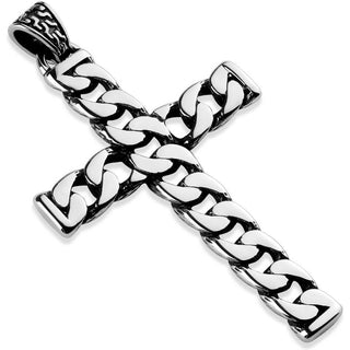 Chain pattern Cross Silver