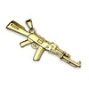 Collier Fusil AK 47 Or