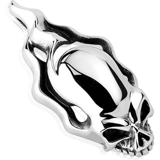Flame Skull Silver