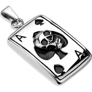Ace of Spades Skull Silver