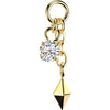 Titanium Attachment 3D Prong Setting Zirconia Dangle