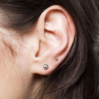 Titanium Stud Earring Titan Earring Studs Basic Ball 1 Pair