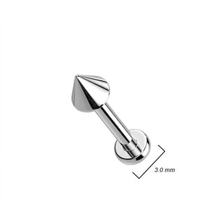 Titanium Labret Spike Silver