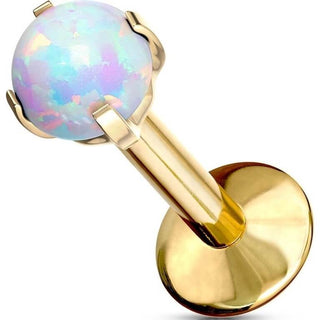 Titan Labret Kugel Opal Innengewinde