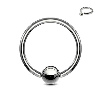 Titan Ring Silber Klemmkugelring