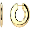 Titanium wide round hoop 1 pair