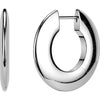 Titanium wide round hoop 1 pair