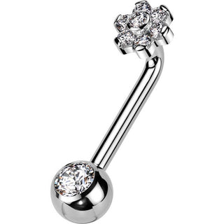 Titanium Christina piercing flower Internally Threaded