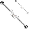 Titanium Industrial Barbell bat zirconia chain Internally Threaded
