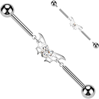 Titanium Industrial Barbell bat zirconia chain Internally Threaded
