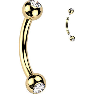 Titanium Eyebrow Piercing Ball Silver Internally Threaded