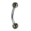 Curved Barbell Semi-Precious Stone Internally Threaded