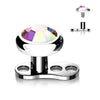 Titanium Dermal Anchor 2mm rise 3 holes zirconia flat top Internally Threaded