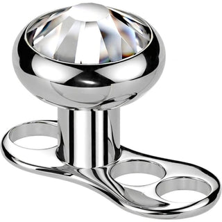 Titanium Dermal Anchor 2mm rise 3 holes zirconia flat top Internally Threaded