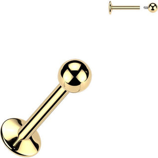Titanium Labret ball PVD coating Internally Threaded