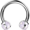 Horseshoe Semi-Precious Stone Internally Threaded