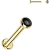 Titanium Labret natural stone Internally Threaded