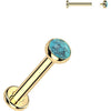Titanium Labret natural stone Internally Threaded