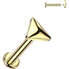 Titanium Labret triangle Internally Threaded
