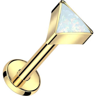 Titan Labret Dreieck Opal Innengewinde