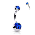 Piercing De Nombril En Titane Avec Zircon Cubique - Taille 14G, Longueur 10 Mm - Filetage Interne, Hypoallergénique - 5