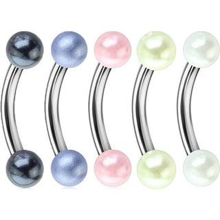 Augenbrauenpiercing Perlen, 5 Stück