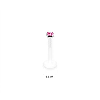 Labret Zirconia Round, 5  pieces