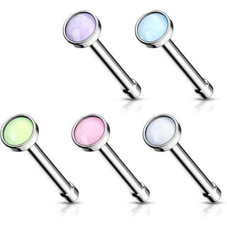Nose Stud Opal Round, 5  pieces
