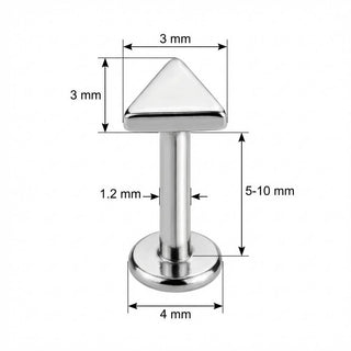 Titanium Labret Geometric Triangle Top Design