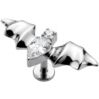 Titanium Labret Crystal Bat Wings Design