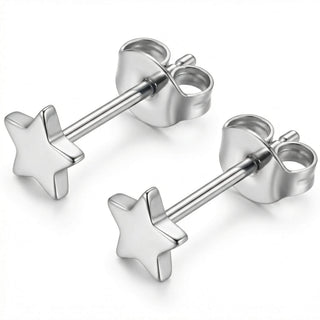Titanium Earring Five Pointed Star