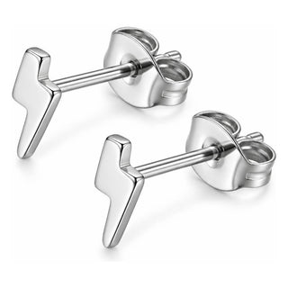 Titanium Earring Lightning Bolt For Earlobe
