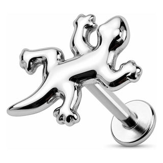 Titanium Labret Climbing Gecko Creature Top Internally Threaded