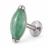 Titanium Labret Marquise Turquoise Natural Stone Internally Threaded