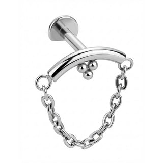 Titanium Labret Curved Bar Draping Chain