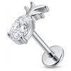 Titanium Labret Crystal Pineapple Fruit Design