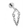 Titanium Labret V-Shape With Draped Chain