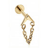 Titanium Labret V-Shape With Draped Chain