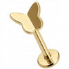 Titanium Labret Little Butterfly Silhouette Top