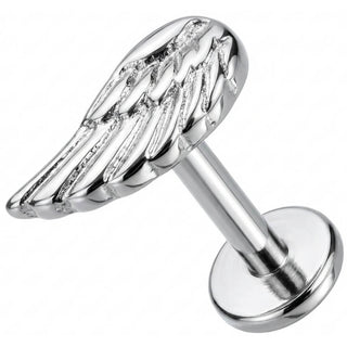 Titanium Labret Detailed Angel Wing Top