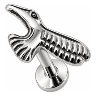 Titanium Labret Flying Hummingbird Figure Internally Threaded