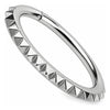 Titanium Ring Pyramid Spike Edge Clicker