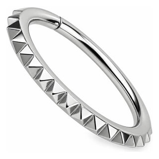 Titanium Ring Pyramid Spike Edge Clicker