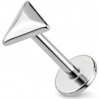 Titanium Labret Smooth Rounded Triangle Shape