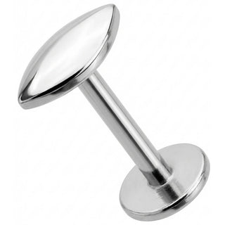 Titanium Labret Solid Marquise Shape Top