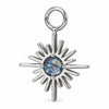 Titanium Attachment Sunburst with Purple Natural Stone