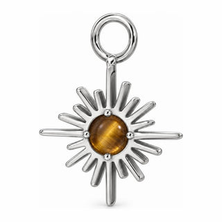 Titanium Attachment Sunburst with Purple Natural Stone