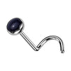 Titanium Nose Screw Bezel Set Natural Stone Push-In